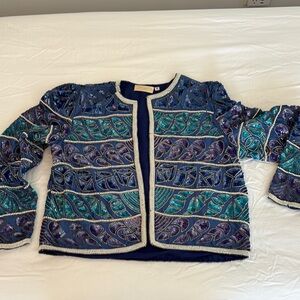 Vintage sequin beaded Jacket Sz M